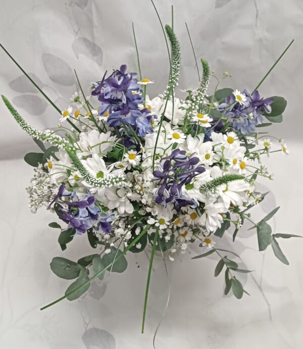 Chryzantemy, delfinium, tanacetum, eukalyptus - Image 4